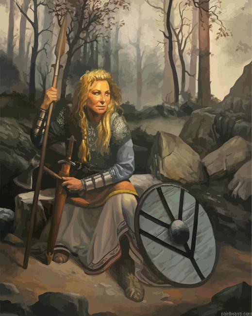 Shield Maiden Viking Painting By Numberss.png