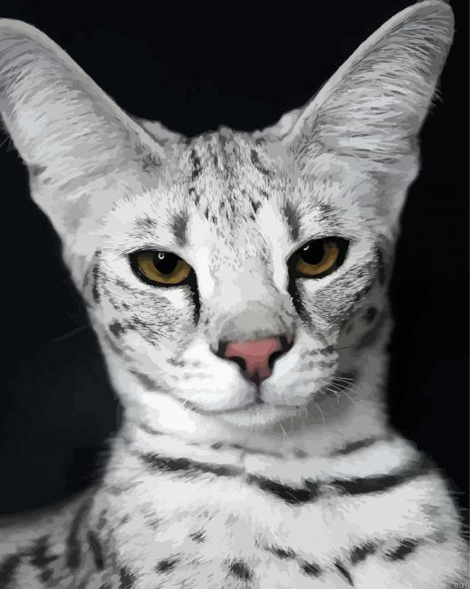 Silver Savannah Cat Painting By Numberss.png