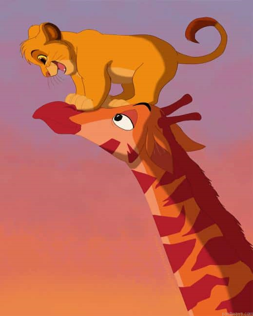 Simba And Giraffe New Painting By Numberss.png