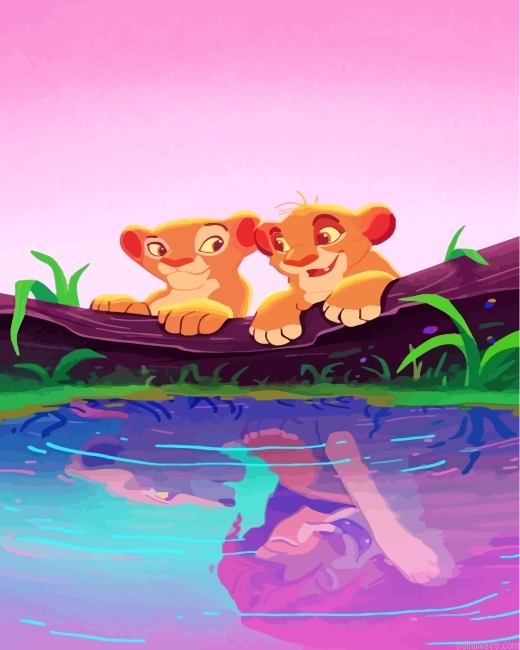 Simba And Nala Painting By Numbers.png