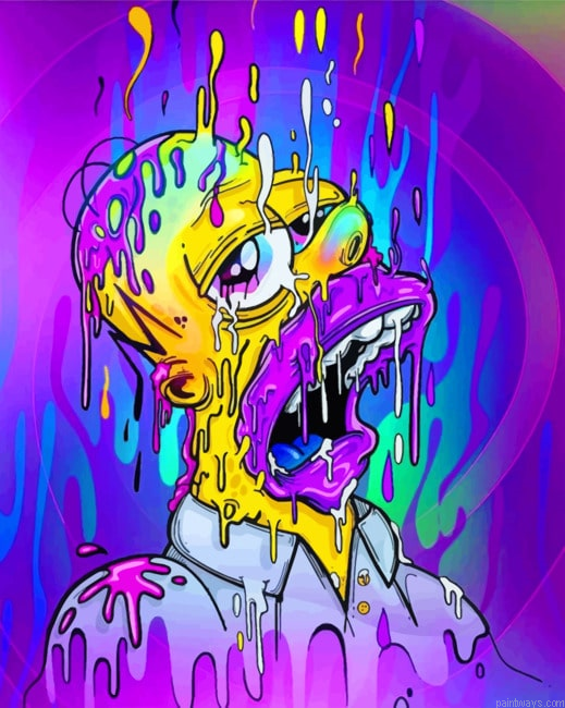 Simpson Graffiti Cartoons Painting By Numberss.png