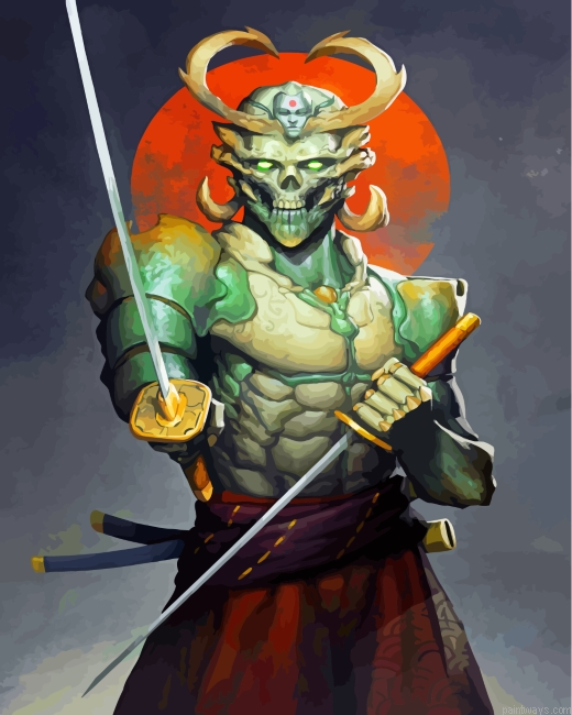 Skull Samurai Painting By Numbers.png