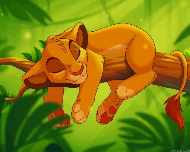 Sleepy Simba New Painting By Numberss.png