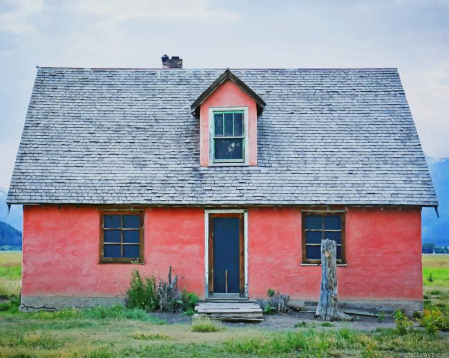 Small Pink Cottage New Painting By Numberss.png