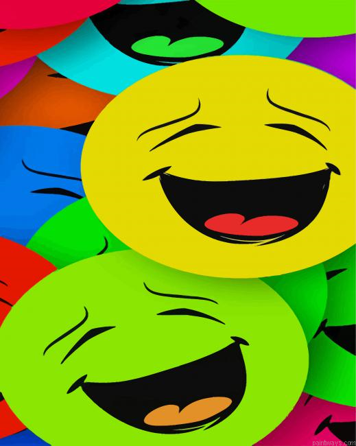Smiling Colorful Emojis New Painting By Numberss.png