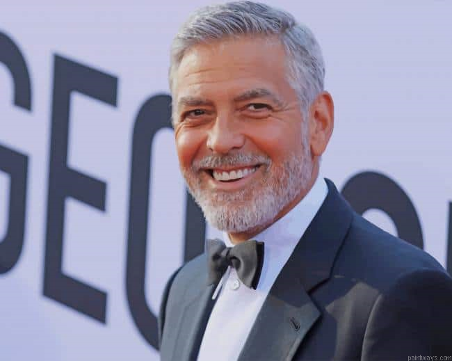 Smiling George Clooney New Painting By Numberss.png