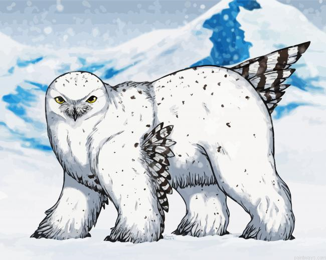 Snowy Polar Owlbear Painting By Numberss.png