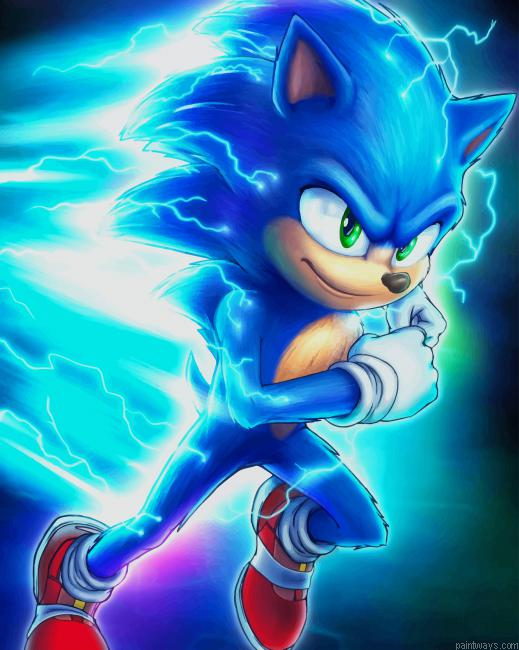 Sonic The Hedgehog New Painting By Numberss.png
