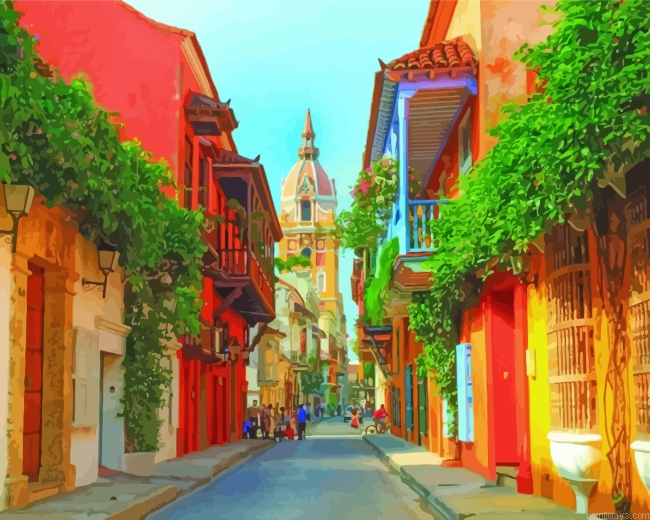 South America Colombia Houses Painting By Numberss.png