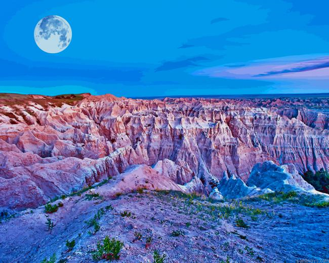 South Dakota Badlands National Park New Painting By Numberss.png