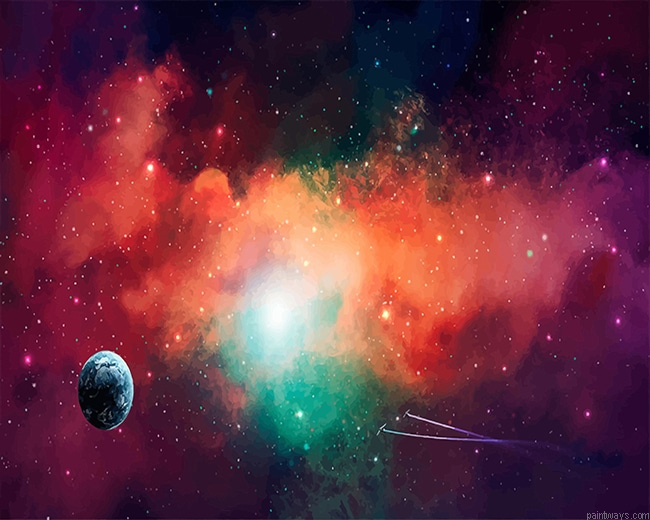 Space Colorful Nebula New Painting By Numberss.png