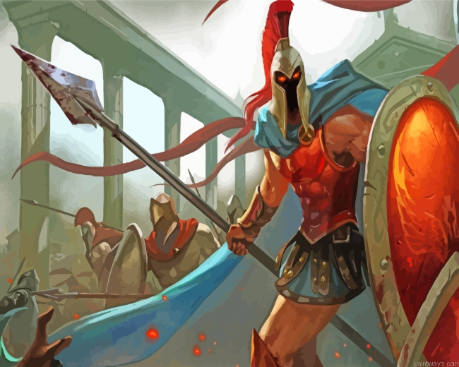 Spartans Battle Painting By Numberss.png