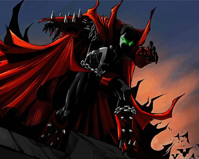 Spawn Fictional Character Painting By Numberss.png