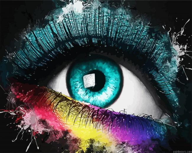 Splash Blue Eye Painting By Numberss.png