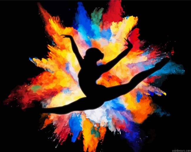 Splash Gymnastic Girl Painting By Numberss.png