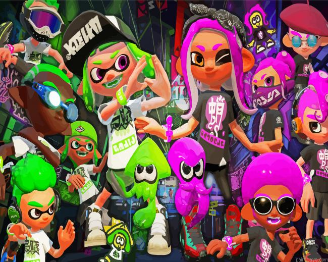 Splatoon Game Characters Painting By Numberss.png