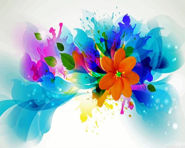 Splatter Flower Painting By Numberss.png