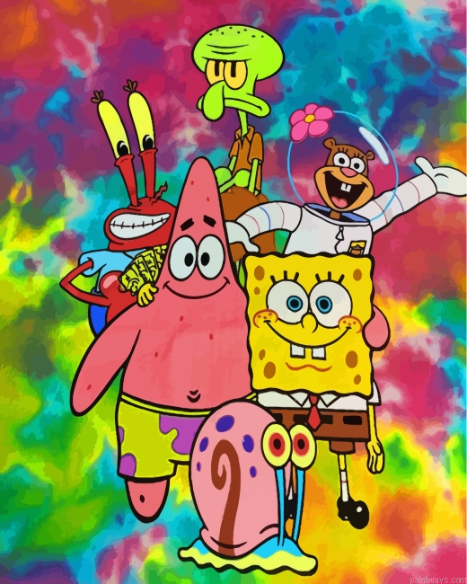 Spongbob Characters Painting By Numbers.png