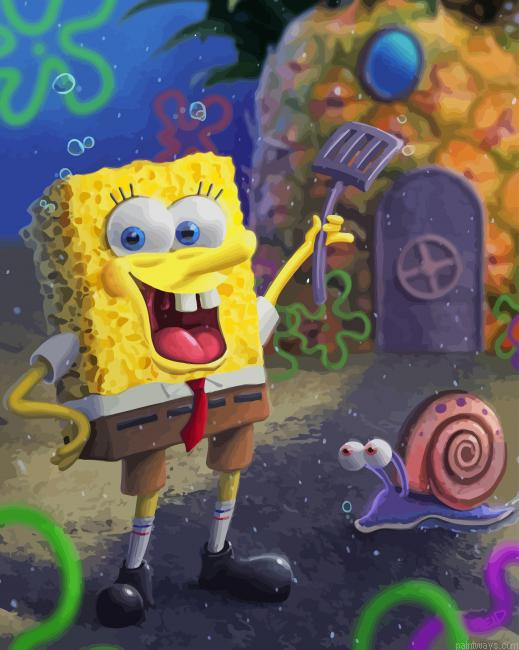 Spongebob Squarepants New Painting By Numberss.png