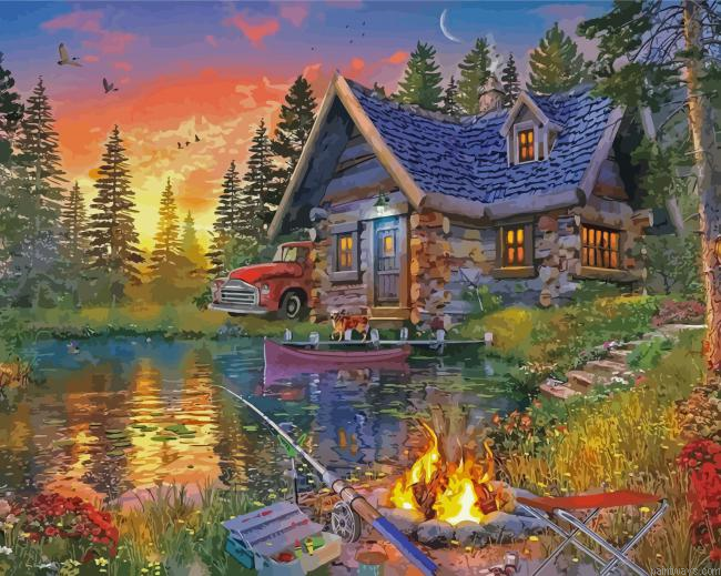 Spring Campfire Painting By Numberss.png