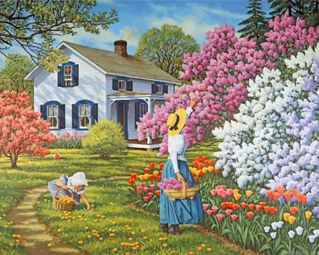 Spring Country Life Painting By Numbers.png