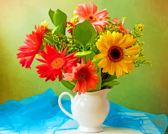 Spring Flowers Bouquet Painting By Numberss.png