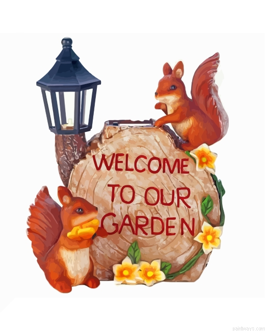 Squirrels Garden Painting By Numbers.png