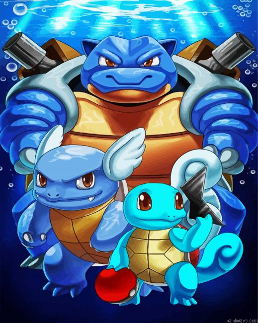 Squirtle Evolution Painting By Numberss.png