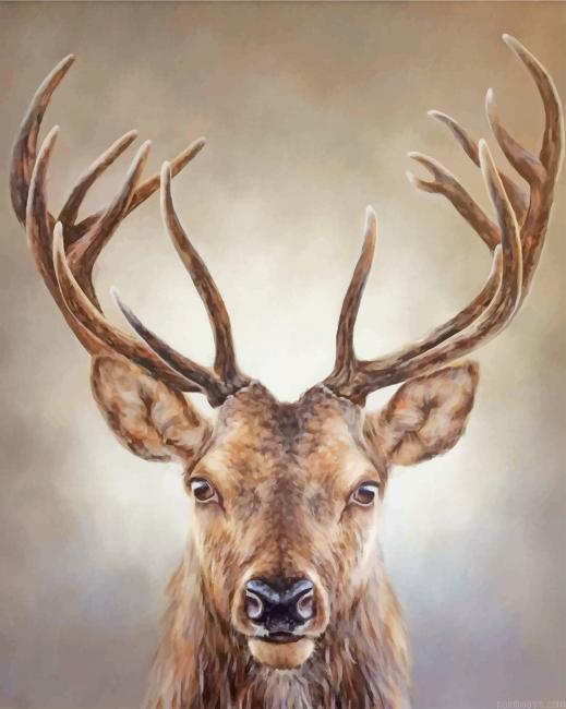 Stag Painting New Painting By Numberss.png