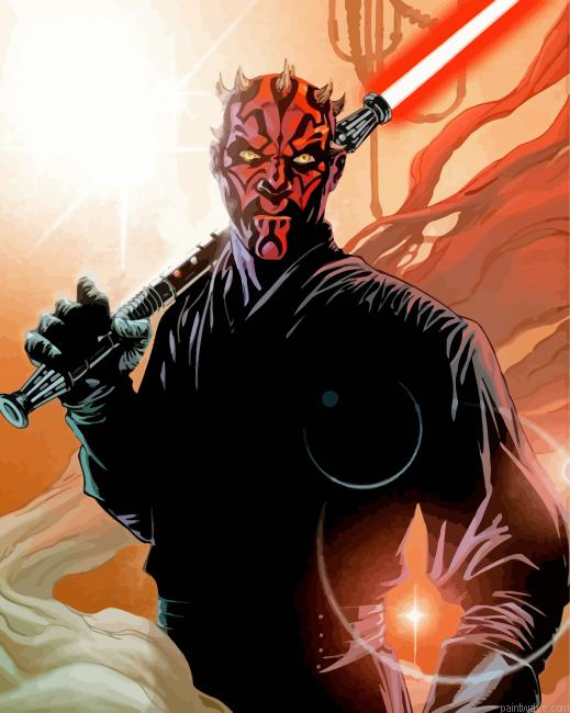 Star Wars Death Maul Painting By Numberss.png