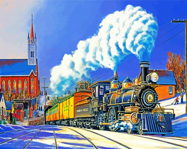 Steam Train Painting By Numberss.png
