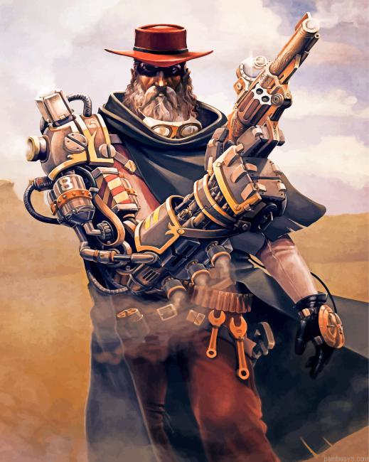 Steampunk Cowboy Painting By Numbers.png