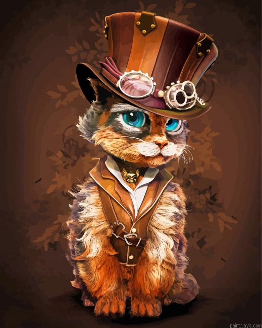 Steampunk Kitty Painting By Numbers.png