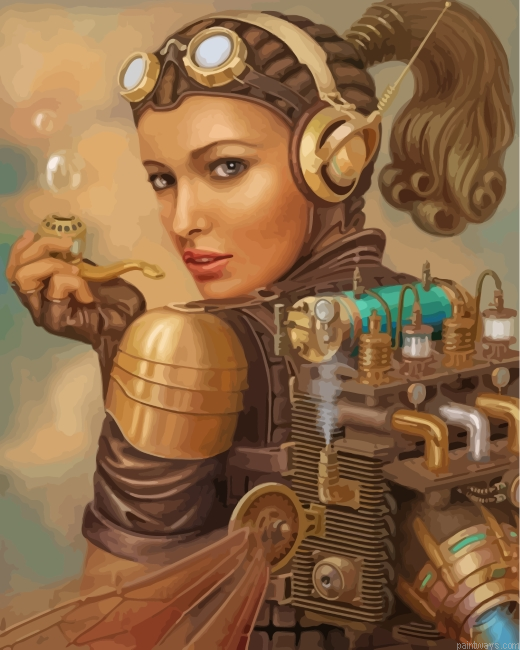 Steampunk Lady Painting By Numbers.png