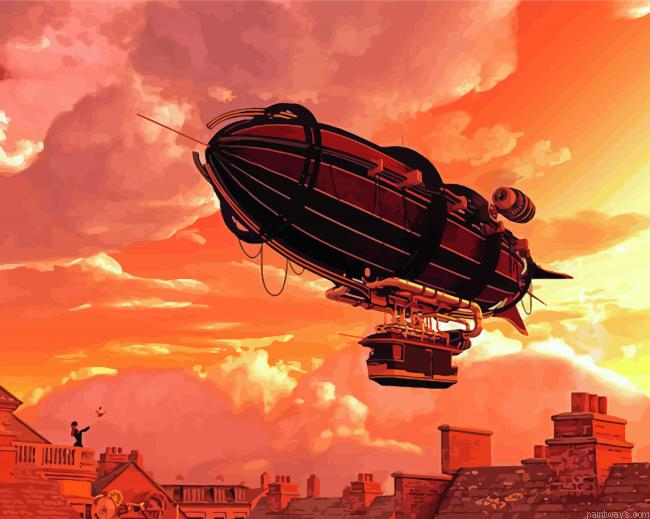 Steampunk Zeppelin Painting By Numberss.png