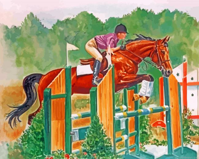 Steeplechase Horse Racing Painting By Numbers.png