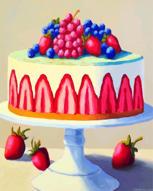Strawberry Cake Painting By Numbers.png