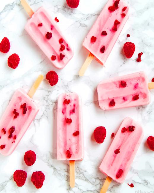 Strawberry Popsicles New Painting By Numberss.png