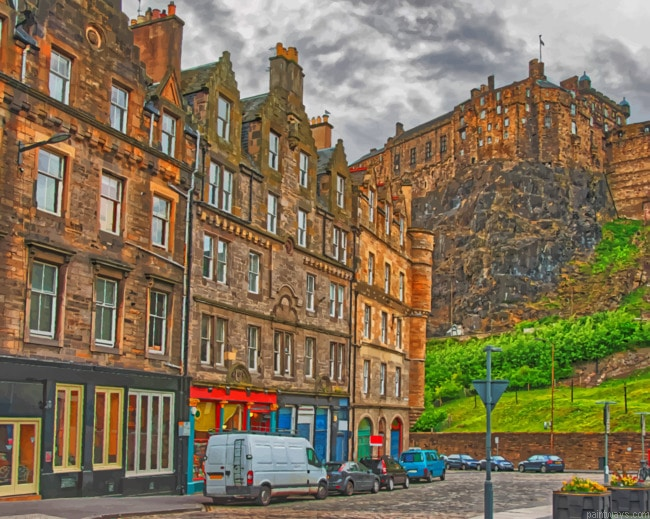 Street In Edinburgh Scotland Cities Painting By Numberss.png