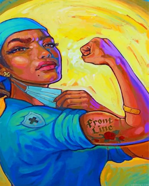 Strong Nurse Painting By Numbers.png