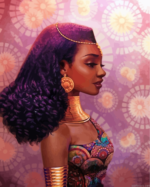 Stylish African Lady Painting By Numbers.png