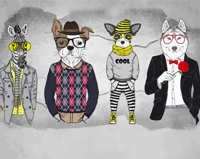 Stylish Animals Painting By Numberss.png