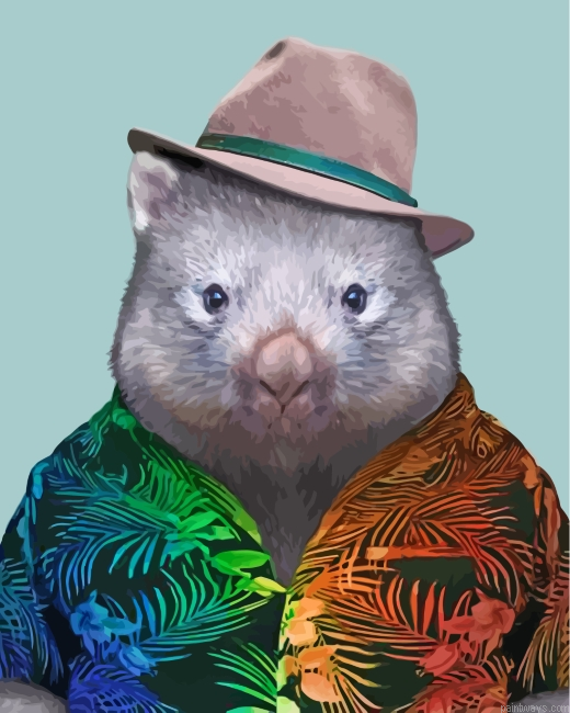 Stylish Wombat Painting By Numbers.png