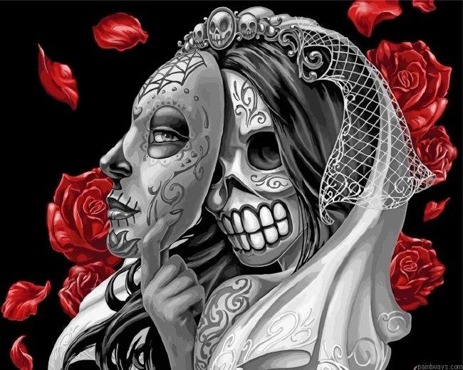 Sugar Skull Bride Painting By Numbers.png