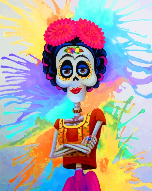 Sugar Skull Frida Painting By Numbers.png