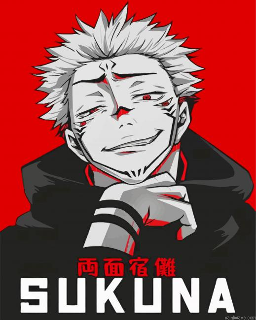 Sukuna Character Poster Painting By Numberss.png
