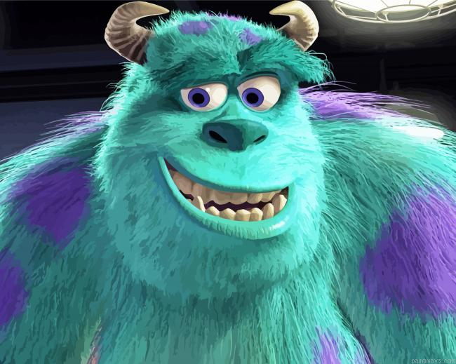 Sulley Character Painting By Numberss.png