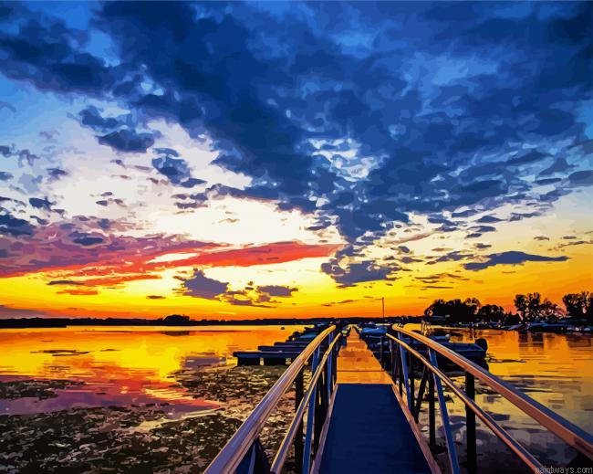 Sunset At The Dock Painting By Numberss.png