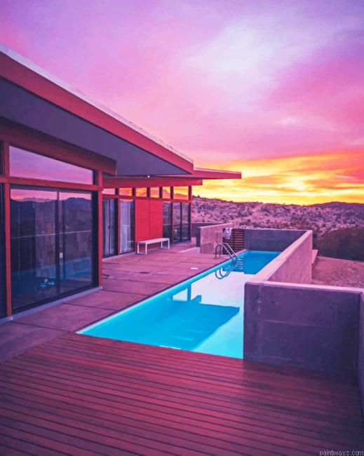 Sunset Balcony Landscapes Painting By Numberss.png