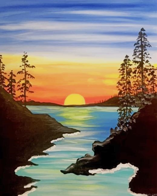 Sunset Beach New Painting By Numberss.png